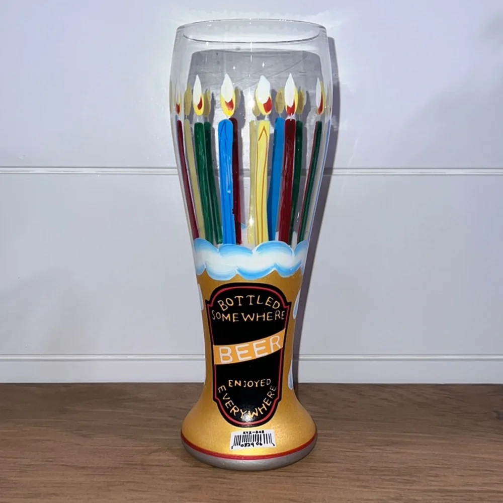 🛍️ 3 for $20 🛍️ - Lolita Hand Painted Pilsner Tall Beer Glass “22 oz - Picture 3 of 7